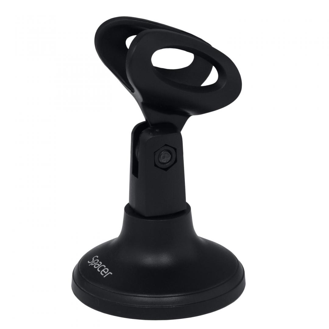 Microfon SPACER SPMF-RETRO cu Suport Tip Picior Negru - imagine 3