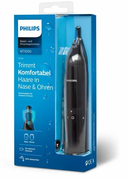Aparat de tuns nas și urechi PHILIPS NT1650/16 Waterproof - imagine 2