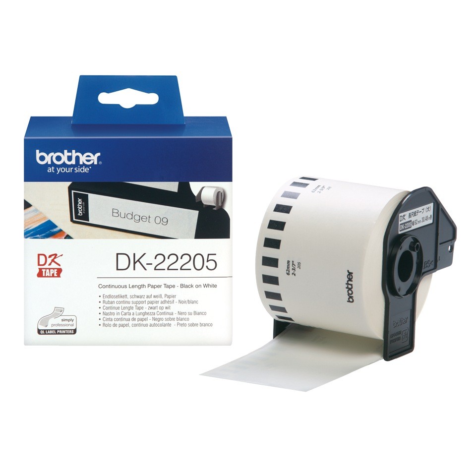 Banda Continuă de Hârtie BROTHER DK22205 62mm x 30.48m