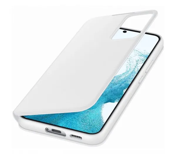 Husă SAMSUNG Galaxy S22 Plus Smart Clear View Cover Alb - imagine 4