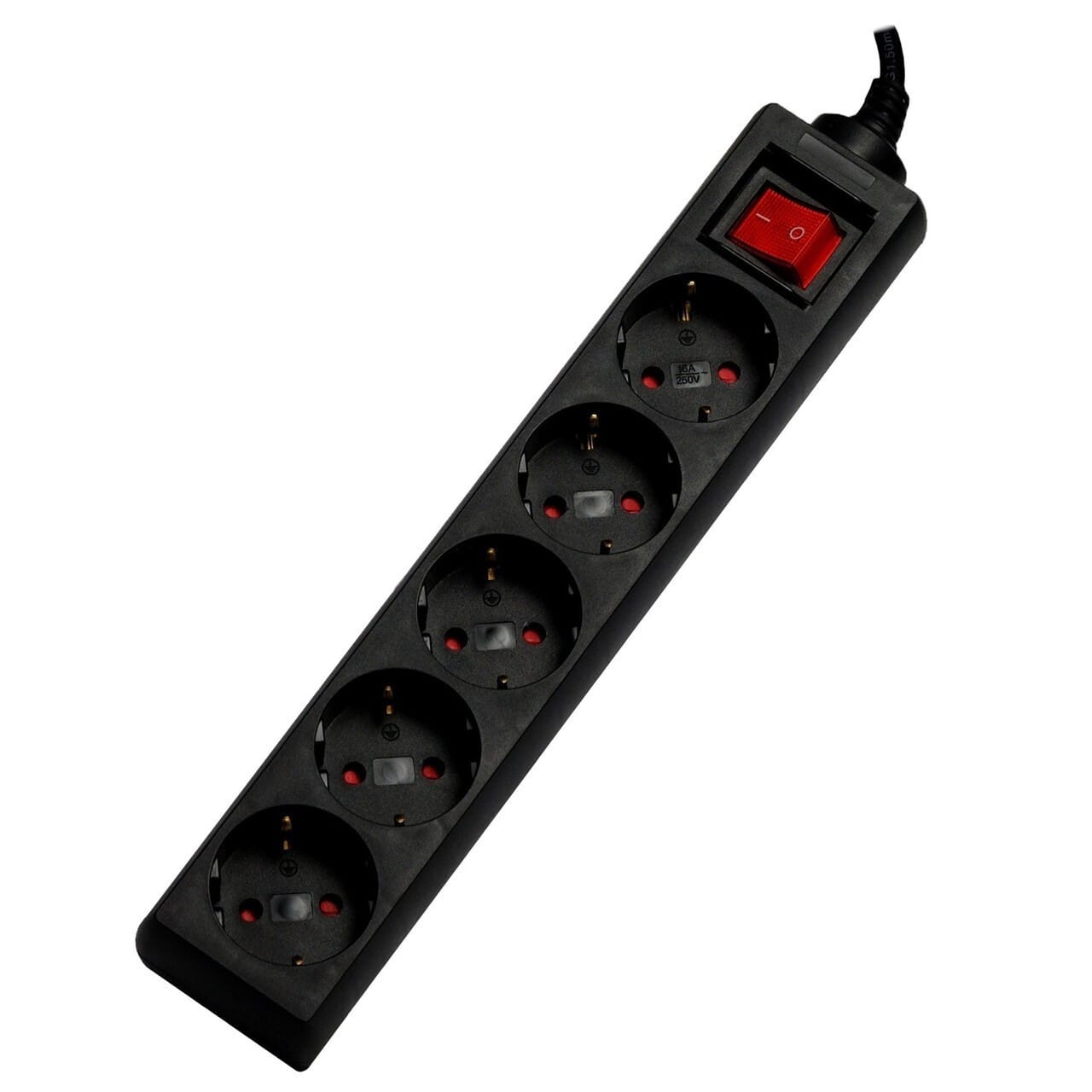 Prelungitor SPACER PP-5-18 v2 5 Prize Schuko 1.8m Negru
