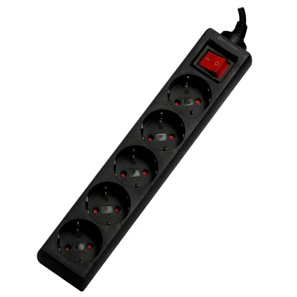 Prelungitor SPACER PP-5-18 v2 5 Prize Schuko 1.8m Negru