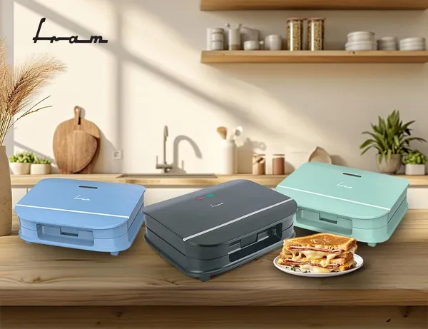 Sandwich Maker FRAM FSM-700BL 700W Bleu - imagine 4