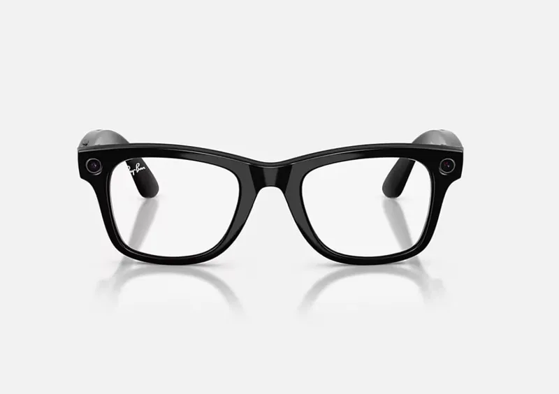 Ochelari Smart RAYBAN Meta Wayfarer RW4012 High Bridge Fit Negru Lucios Transitions Gen 2 - imagine 3