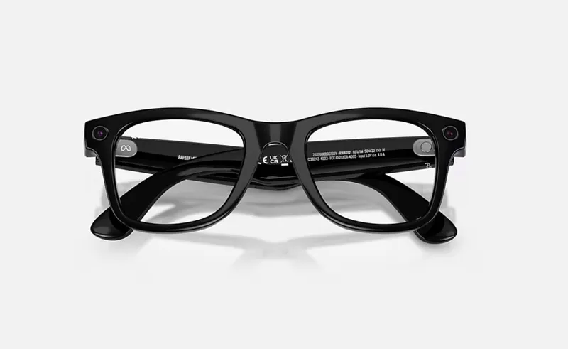Ochelari Smart RAYBAN Meta Wayfarer RW4012 High Bridge Fit Negru Lucios Transitions Gen 2 - imagine 4