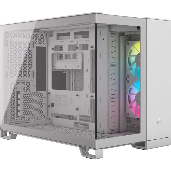 Carcasă PC CORSAIR iCUE LINK 2500X Micro ATX Dual Chamber Alb - imagine 1