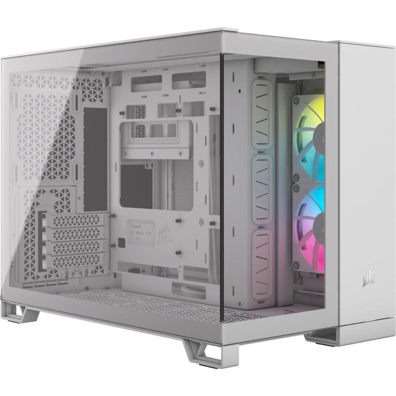 Carcasă PC CORSAIR iCUE LINK 2500X Micro ATX Dual Chamber Alb