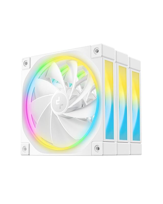 Ventilator Carcasă DEEPCOOL FL12R WH-3 in 1, 12 cm, 2100 RPM, 3 buc, RGB, Alb