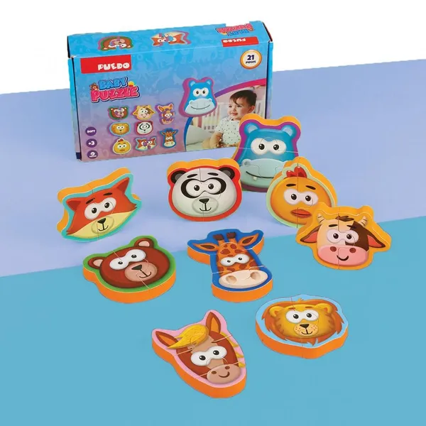 Puzzle PUEDO TOYS Baby din Spumă 21 Piese - imagine 3