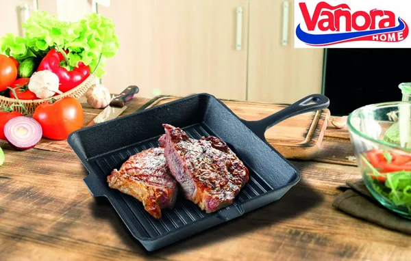 Tigaie Grill VANORA HOME Fontă Pură 25 x 4.7 cm - imagine 2