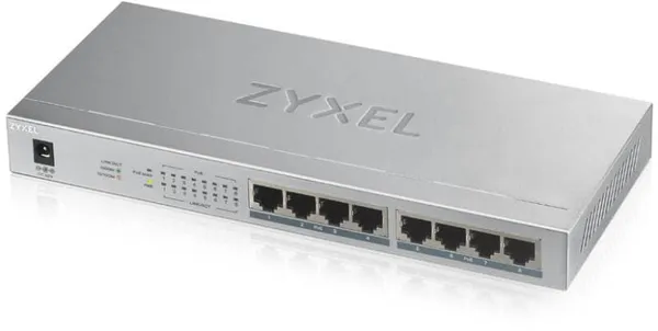Switch PoE ZYXEL GS1008HP-EU0101F 8 Porturi Gigabit Metalic - imagine 2