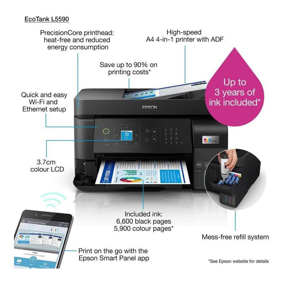 Multifuncțional EPSON L5590 CISS Imprimare Copiere Scanare Fax A4