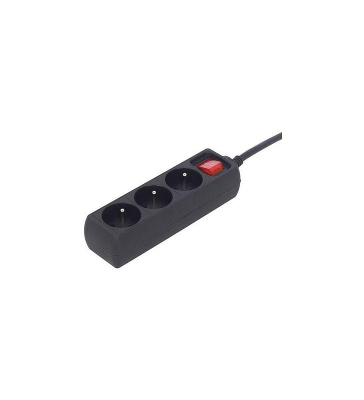 Prelungitor GEMBIRD EG-PSU3-01 Schuko x 3 Negru