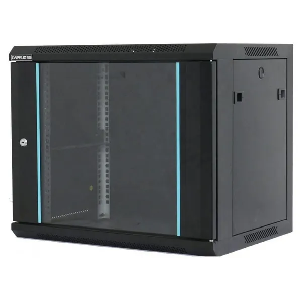 Rack Perete DATEUP 6U 600x450mm Usă Sticlă Negru MP.6406.9001 - imagine 2
