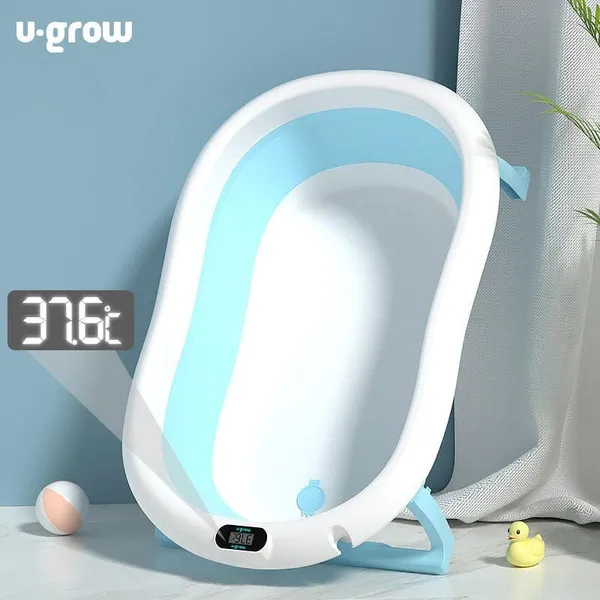 Cădiță U-GROW cu Pernuță și Termometru Digital Albastru UGCT-0055-BL - imagine 10
