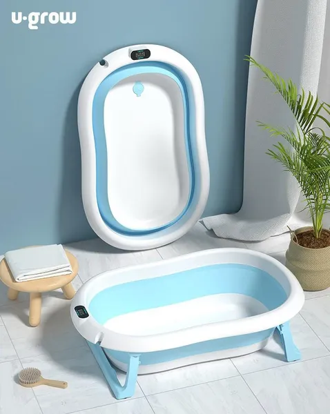 Cădiță U-GROW cu Pernuță și Termometru Digital Albastru UGCT-0055-BL - imagine 9