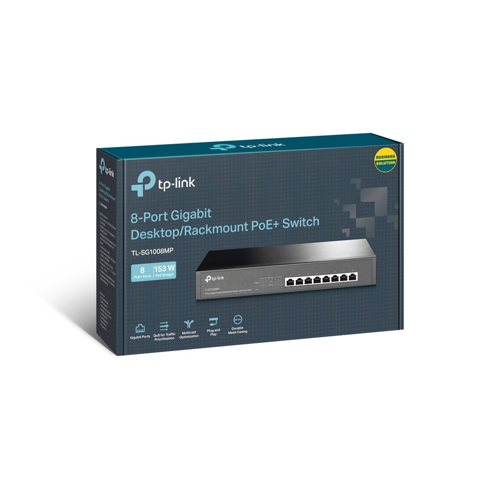 Switch TP-LINK TL-SG1008MP 8 porturi PoE+ Gigabit - imagine 4