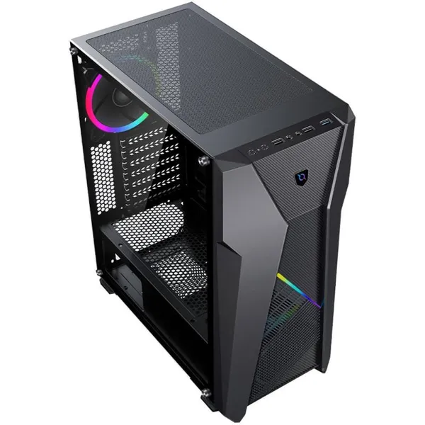 Carcasă PC AQIRYS Canopus Midi Tower Negru ARGB - imagine 3