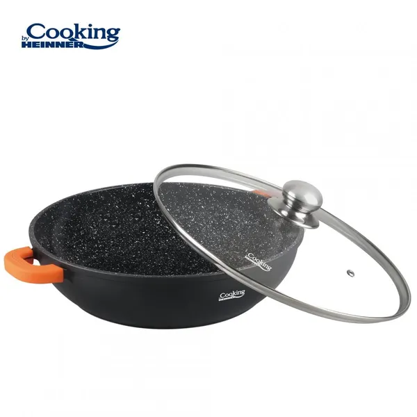 Cratiță HEINNER Dark Line Cooking Aluminiu 32cm 5.5L cu Capac - imagine 2