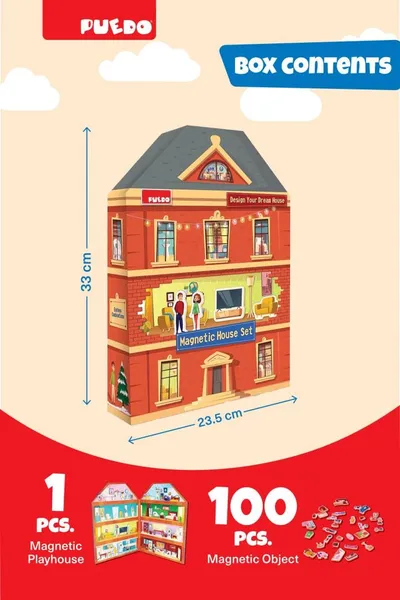 Joc Magnetic PUEDO TOYS Construiește-ți Casa Spumă EVA 3+ - imagine 2