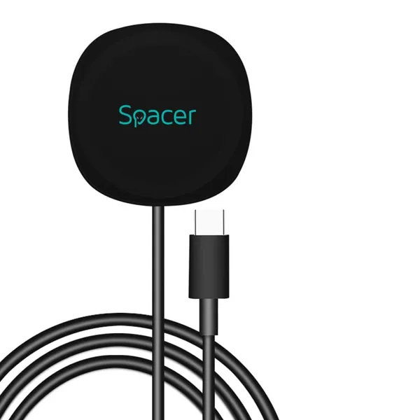 Încărcător Wireless SPACER SPAR-WCHGQ-02 2 în 1 Negru 15W - imagine 5
