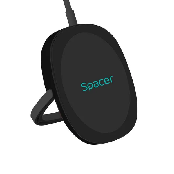 Încărcător Wireless SPACER SPAR-WCHGQ-02 2 în 1 Negru 15W - imagine 2