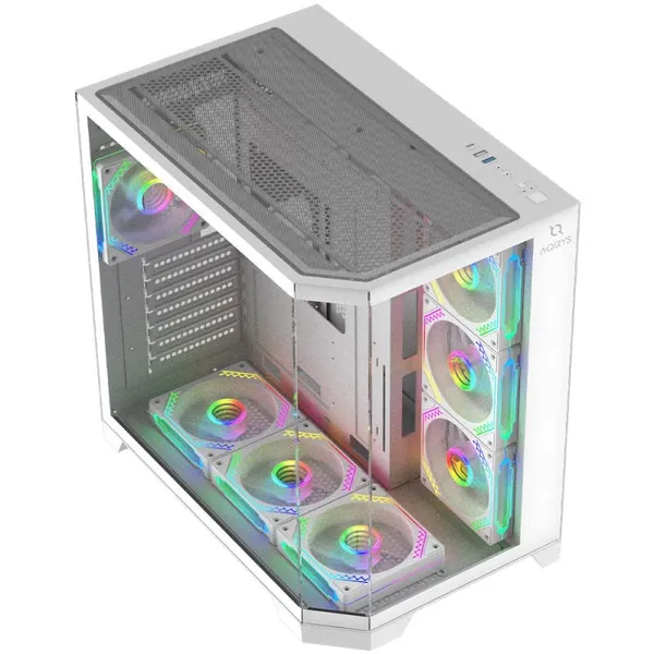 Carcasa AQIRYS Titan Mid Tower ARGB Alb
