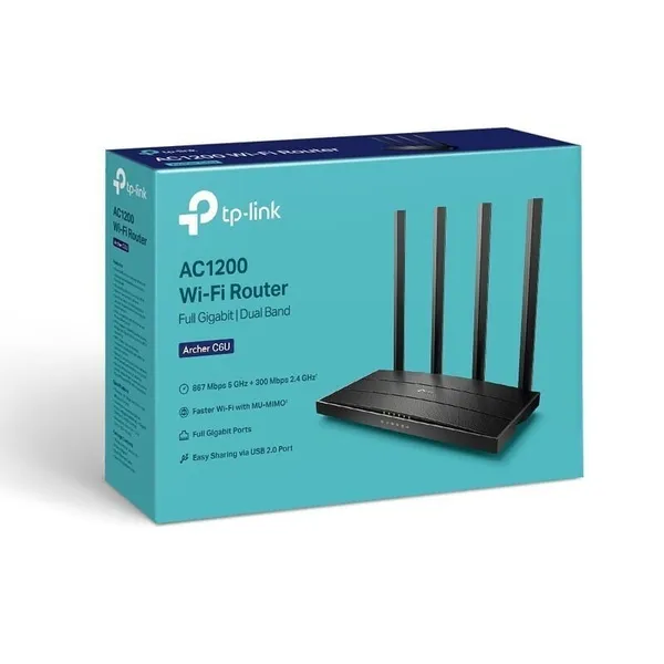 Router Wireless TP-LINK Archer C6U AC1200 MU-MIMO Gigabit - imagine 2