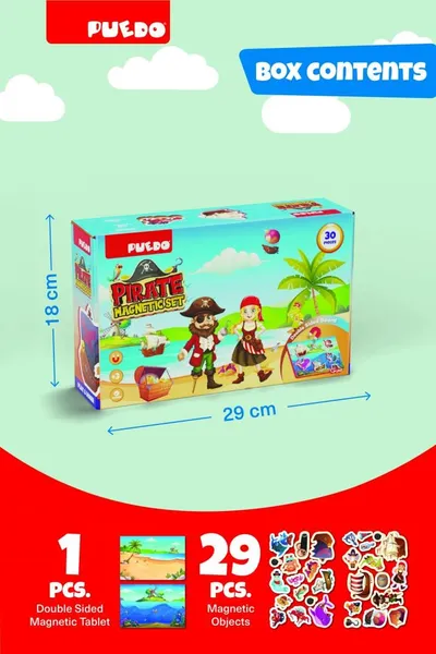 Joc Magnetic PUEDO TOYS Pirați 25-49 piese 3+ ani - imagine 2