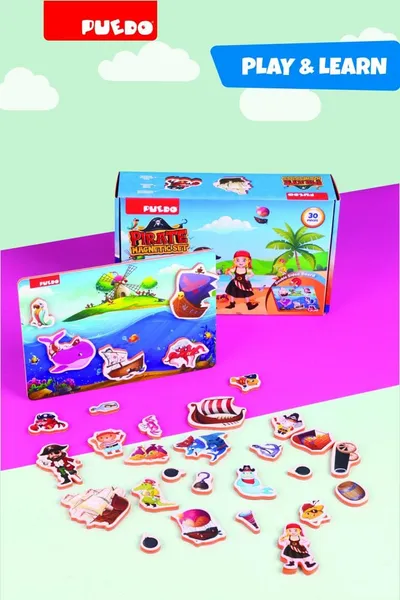 Joc Magnetic PUEDO TOYS Pirați 25-49 piese 3+ ani - imagine 7