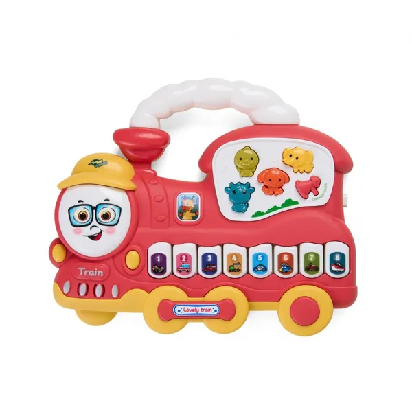 Jucărie Trenuleț MOMKI Cu Lumini și Sunete Roșu MOMKI855-112R
