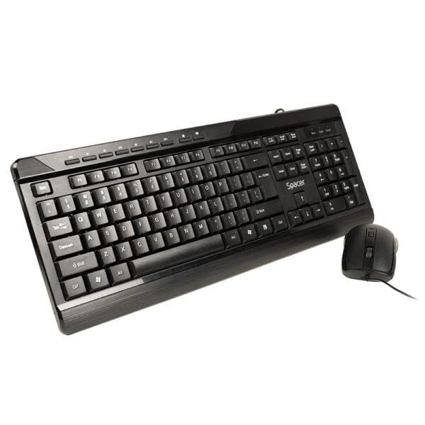 Kit Tastatură și Mouse SPACER Spaceer 104+9 Taste 1600dpi Negru - imagine 9