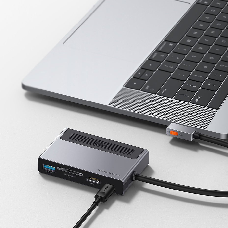 Docking Station BASEUS CAHUB-DA0G USB Type-C Gri - imagine 5