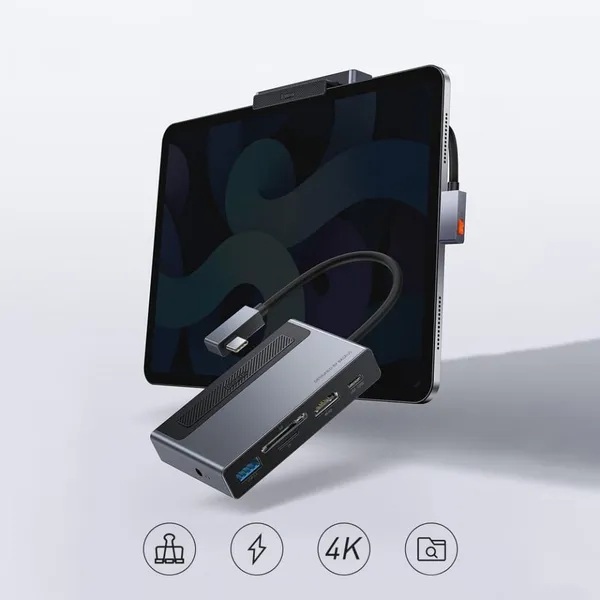 Docking Station BASEUS CAHUB-DA0G USB-C Gri - imagine 7