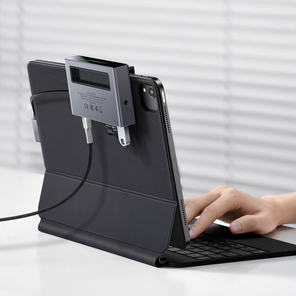 Docking Station BASEUS CAHUB-DA0G USB Type-C Gri - imagine 8