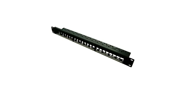 Patch Panel EMTEX EMT-PP24-BLANK 24 Porturi 1U Negru