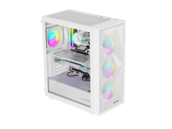 Carcasă PC GENESIS DIAXID 605 Mid Tower ARGB Alb Tempered Glass