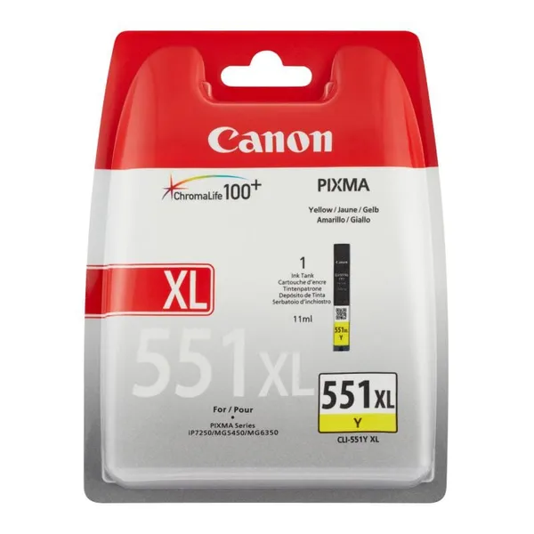 Cartuș Cerneală CANON CLI-551XL Galben 11 ml Original - imagine 2