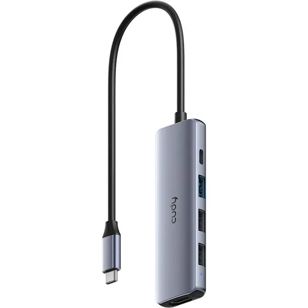 Hub USB CUDY UH405 5-în-1 USB-C HDMI Argintiu - imagine 2