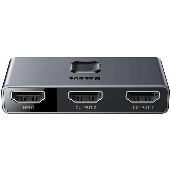 Switch Video HDMI BASEUS Matrix Bidirecțional 2xHDMI Gri - imagine 4