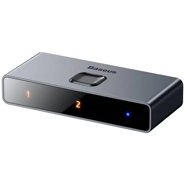 Switch Video HDMI BASEUS Matrix Bidirecțional 2xHDMI Gri - imagine 5