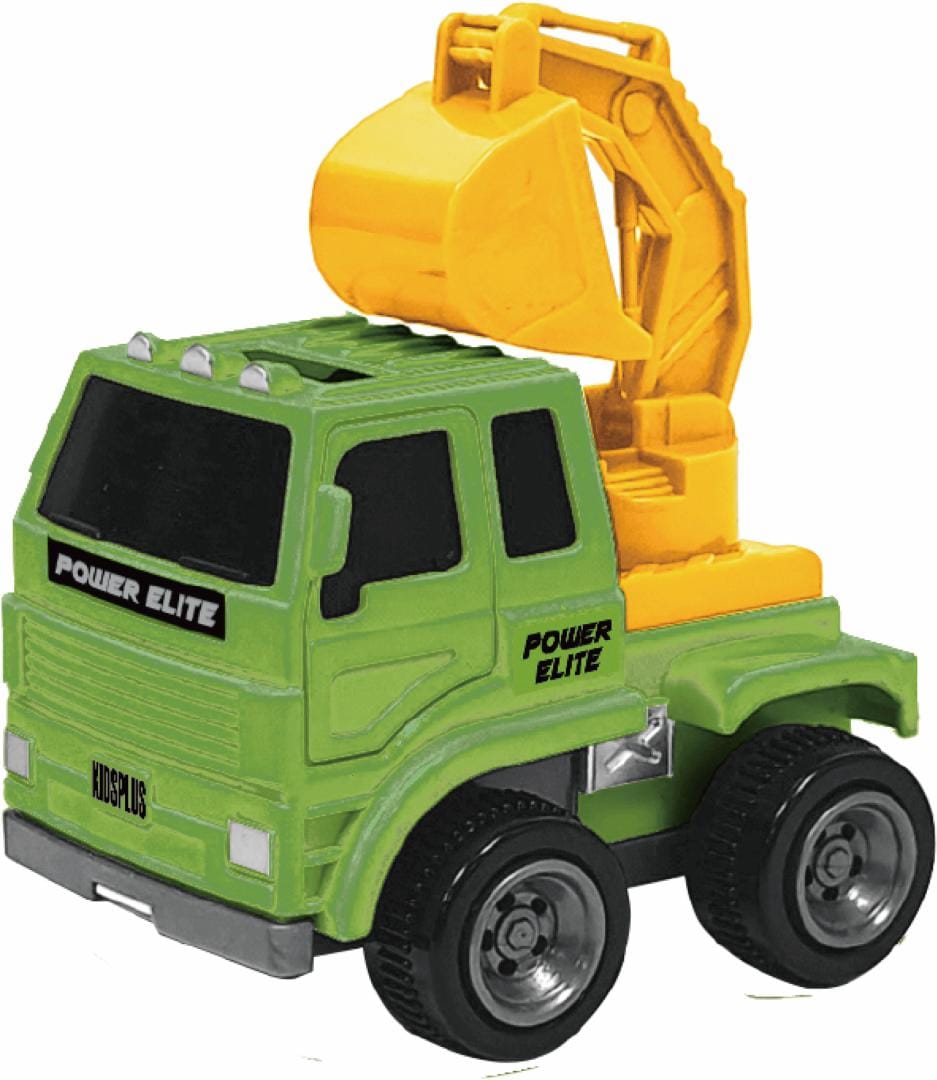 Mașinuță CEVODLE Excavator Verde Fricțiune Scara 1/43 10cm