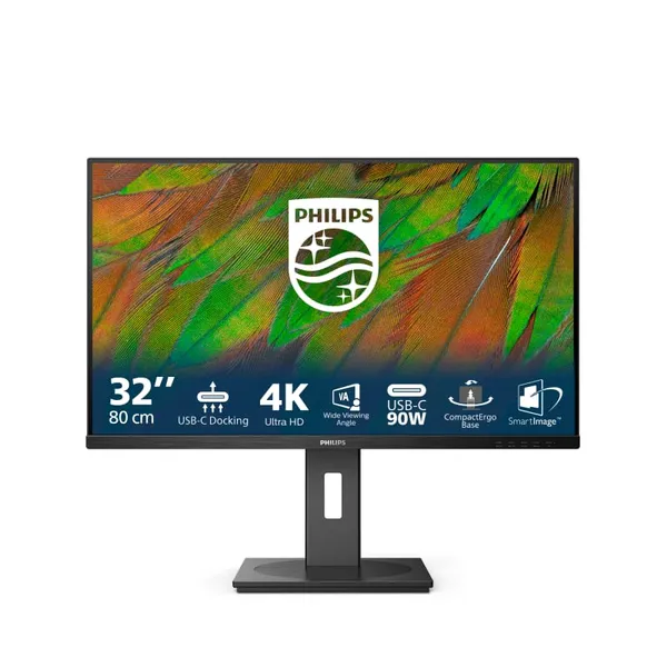 Monitor PHILIPS Commercial 32B1U3900/00 31.5 in 4K UHD Negru
