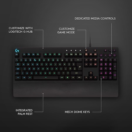 Tastatură Gaming LOGITECH G213 RGB Iluminată Negru 920-008093 - imagine 2