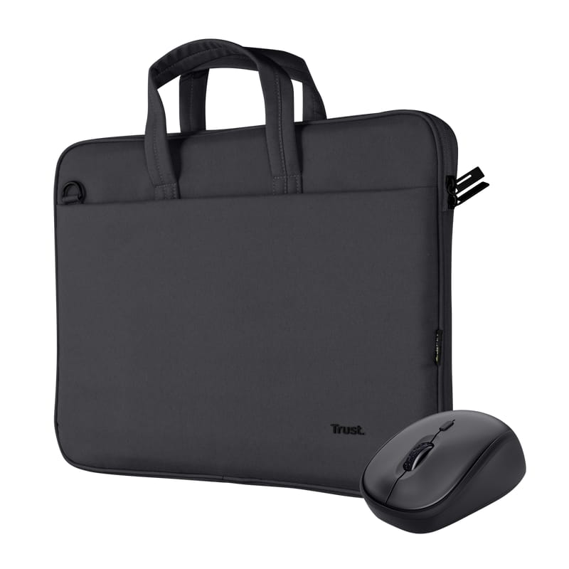 Kit Geantă Laptop TRUST Bologna 16 Mouse Wireless Negru