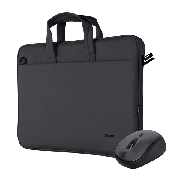Kit Geantă Laptop TRUST Bologna 16 Mouse Wireless Negru