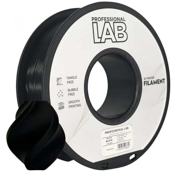 Filament 3D PROFESSIONAL LAB PLA 1.75mm Negru 1KG