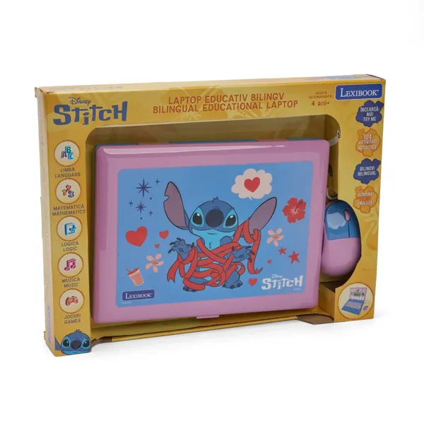 Laptop Educațional LEXIBOOK Bilingv Româno-Englez STITCH - imagine 4