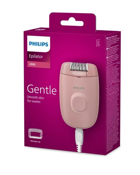 Epilator PHILIPS Seria 2000 BRE227/00 1 viteză Corai - imagine 4