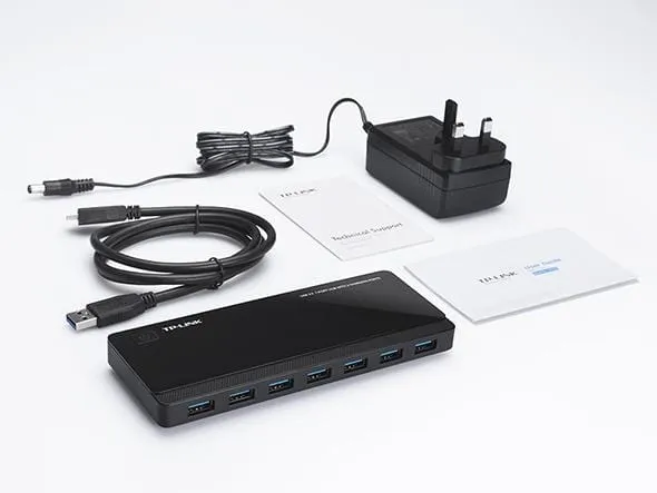 Hub USB TP-LINK UH720 7 Porturi USB 3.0 Negru - imagine 4